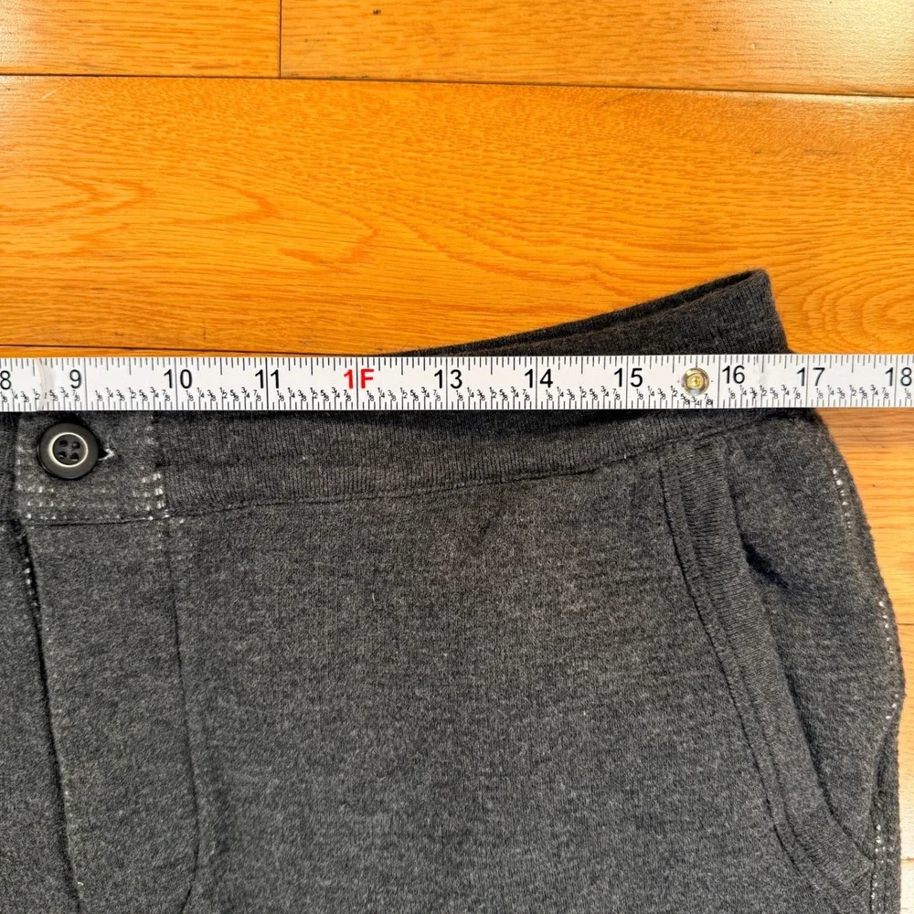 Taylor Stitch Mens Charcoal Gray Textured Knit Button Fly Sweatpants MEDIUM